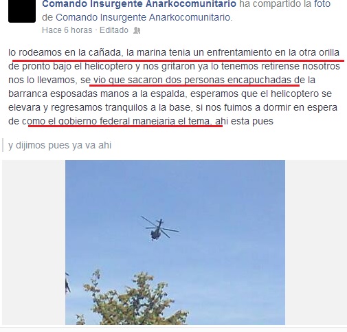 la tuta captura lo rodeamos comandate anarkomunitario
