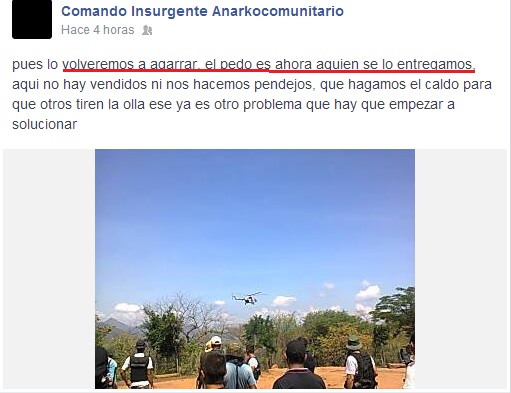 la tuta captura lo volveremos a agarrar comandante anarkomunitario