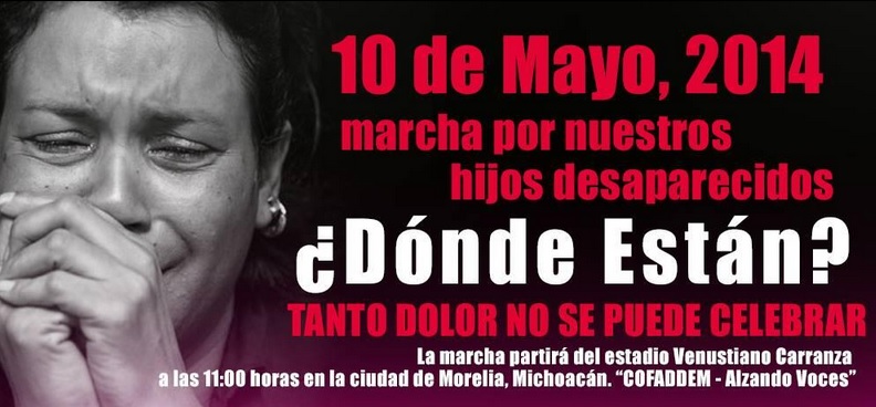 morelia manifestación 10 de mayo madres desaparecidos