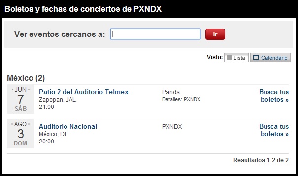 panda morelia tickt master fechas