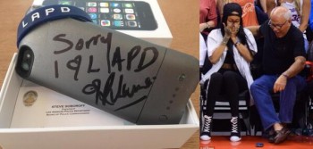 rihanna tira celular de policía