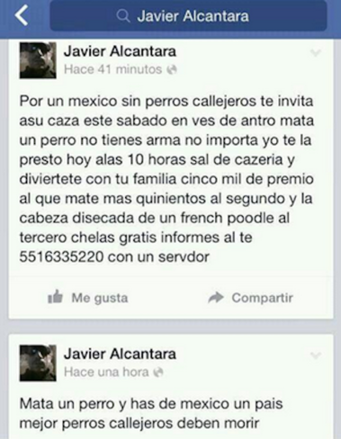 usuario invita a caza de animales