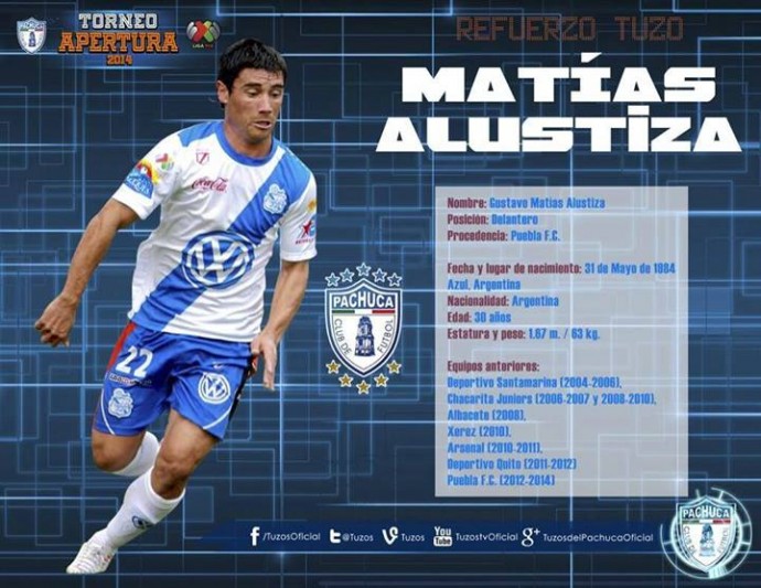 Matias Alustiza al Pachuca