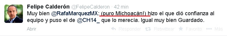 felicitaciones selección mexicana puro michoacán felipe calderón