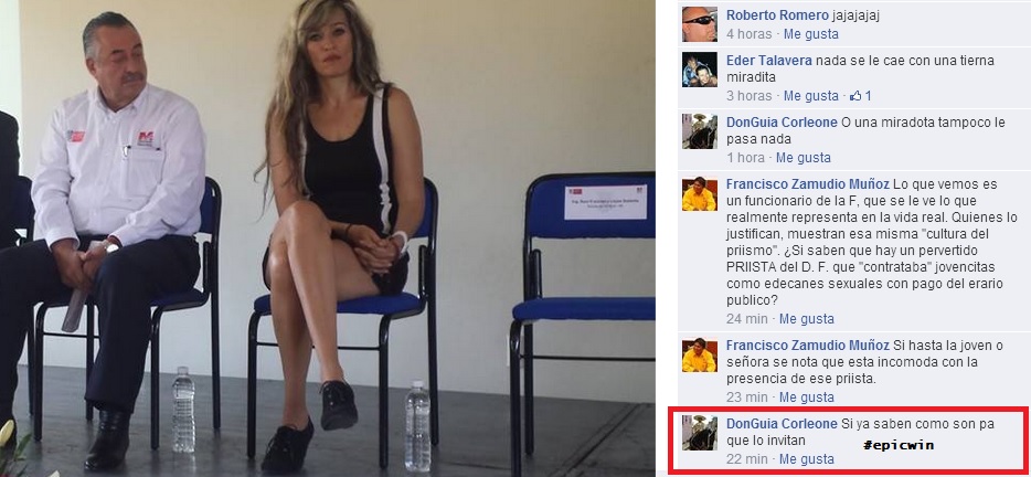 foto incomoda funcionario priista goloseando señora