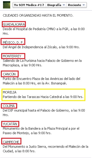 manifestación medicos ciudades