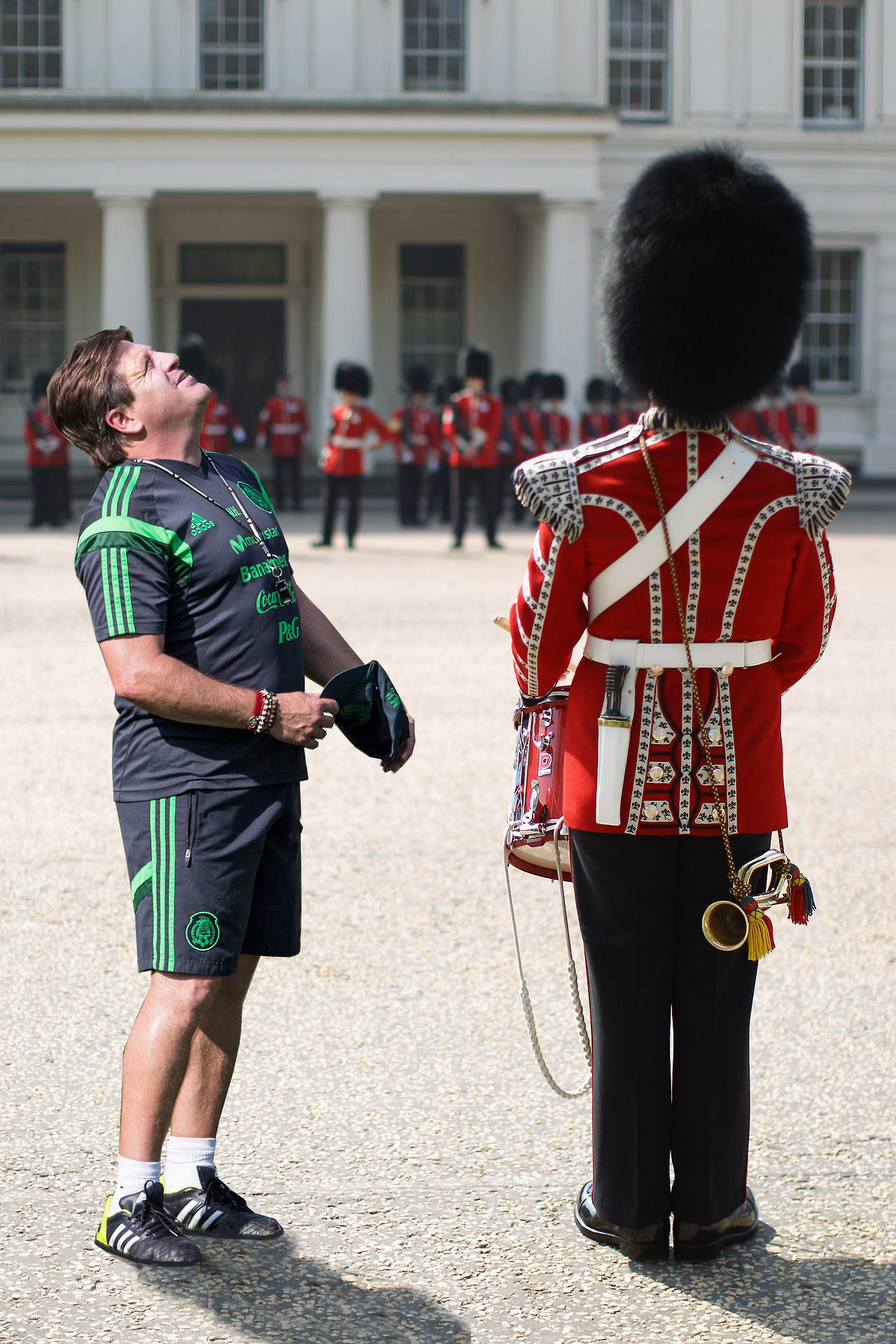 Soldiers From The Foot Guards Of The Household Division Prepare Ahead Of The Royal Wedding