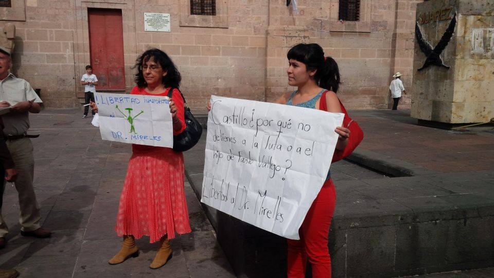 mireles detenido manifestación morelia 2