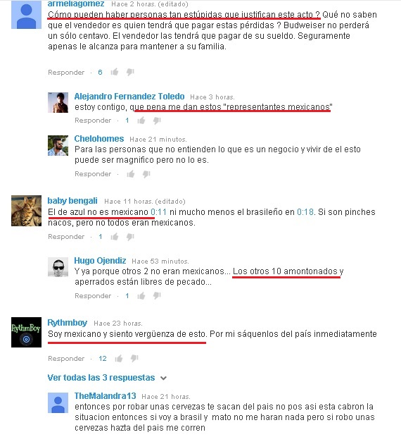 mundial aficionados mexico robando cervezas coments