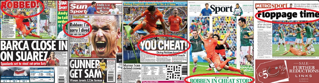 periódicos ingleses robben robó