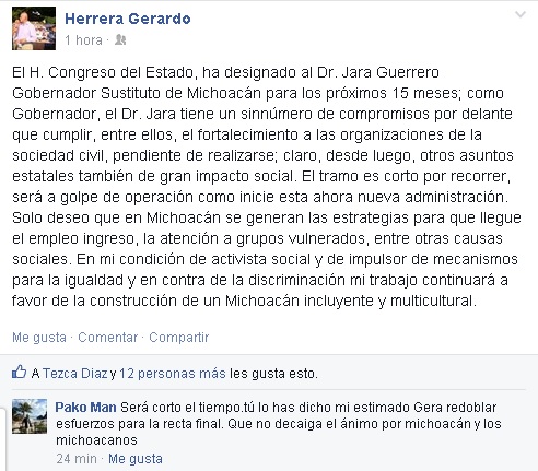 rector jara gobernador reflxión gerardo herrera