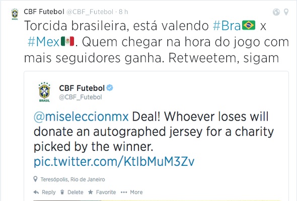selección mexicana reto brasil tuits portugues