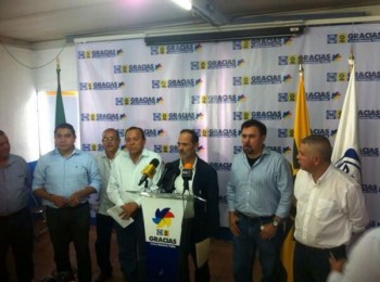 Jesús Zambrano y Gustavo Madero rueda de prensa elecciones en Nayarit