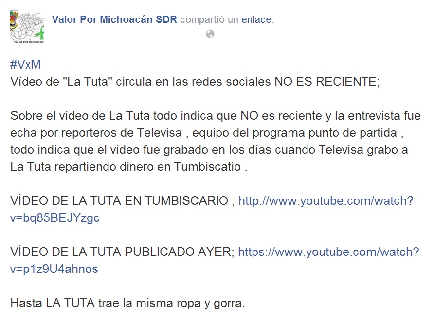 Valor Por Michoacán Tuta video falso