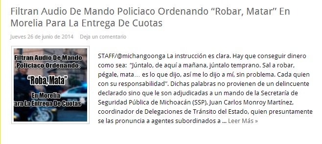 nota audio mando policial intro