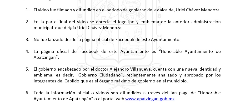 aclara Ayuntamiento de Apatzingán video del hijo de Kike Plancarte