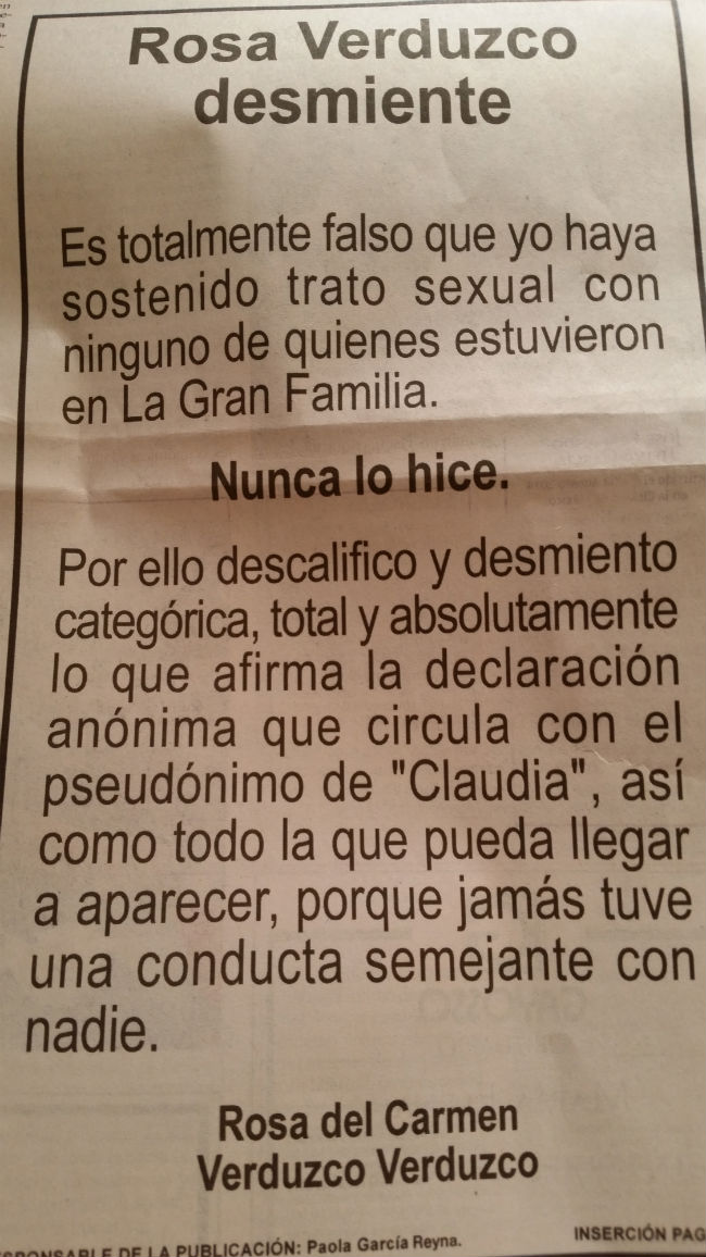 mamá rosa desplegado abusos sexuales