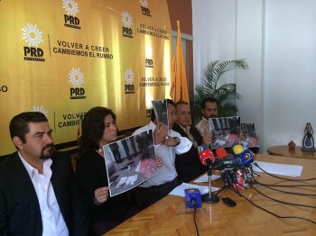 rueda de prensa pruebas PRD Michoacán