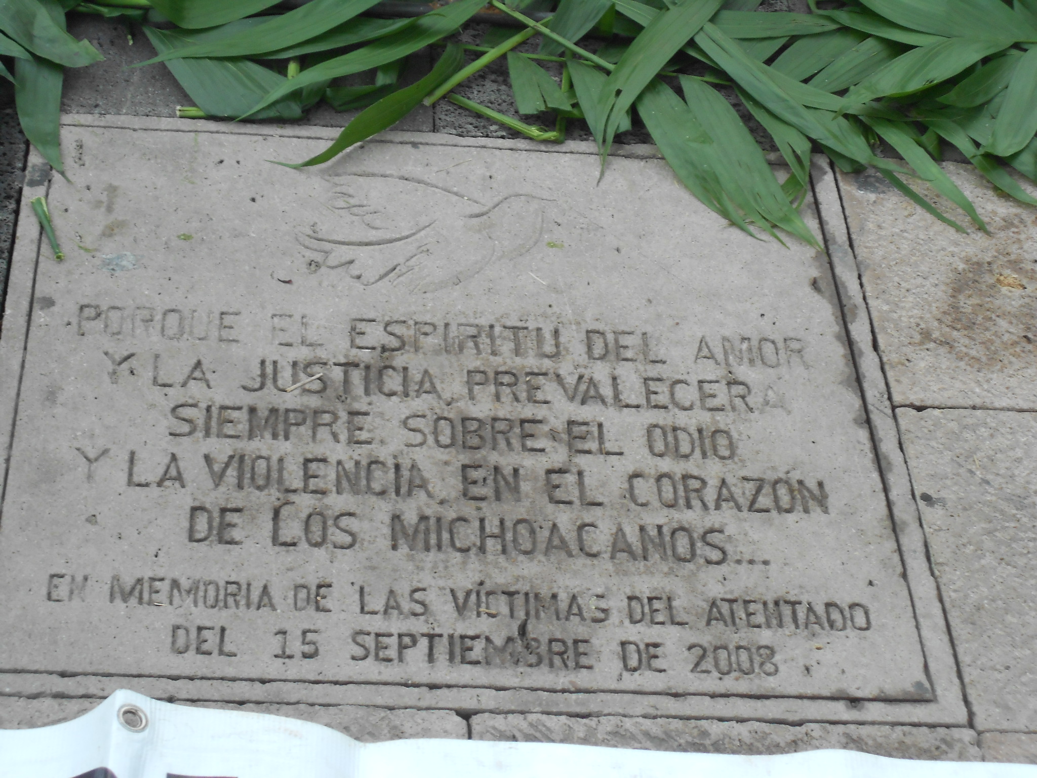 Honor a la gente caída del atentado Terrorista 2008 Morelia