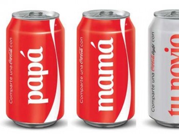 Nuevos nombres de lata Coca Cola