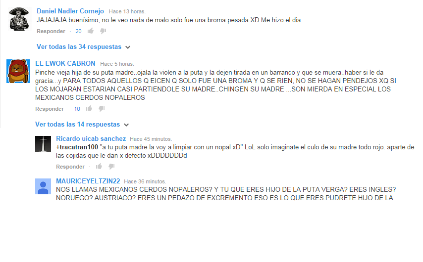 Respuestas youtube ladycharcos