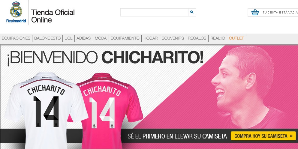 chicharito playera real madrid tienda onlne