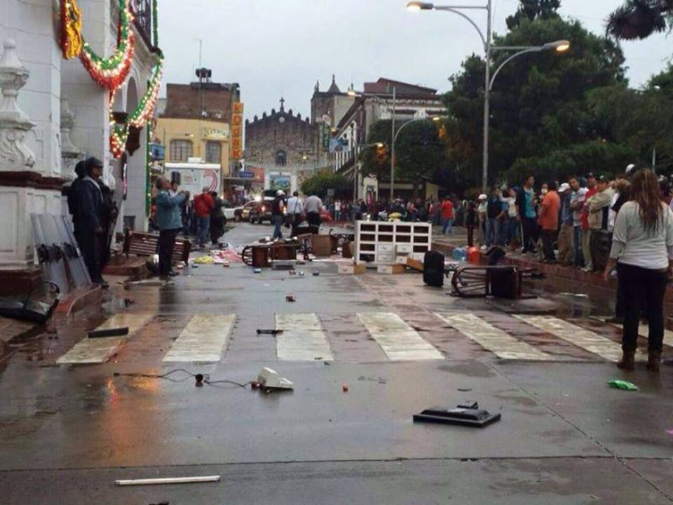 ciudad hidalgo destrozos manfestación alcaldia