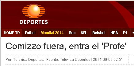 comizzo fuera segun televisa