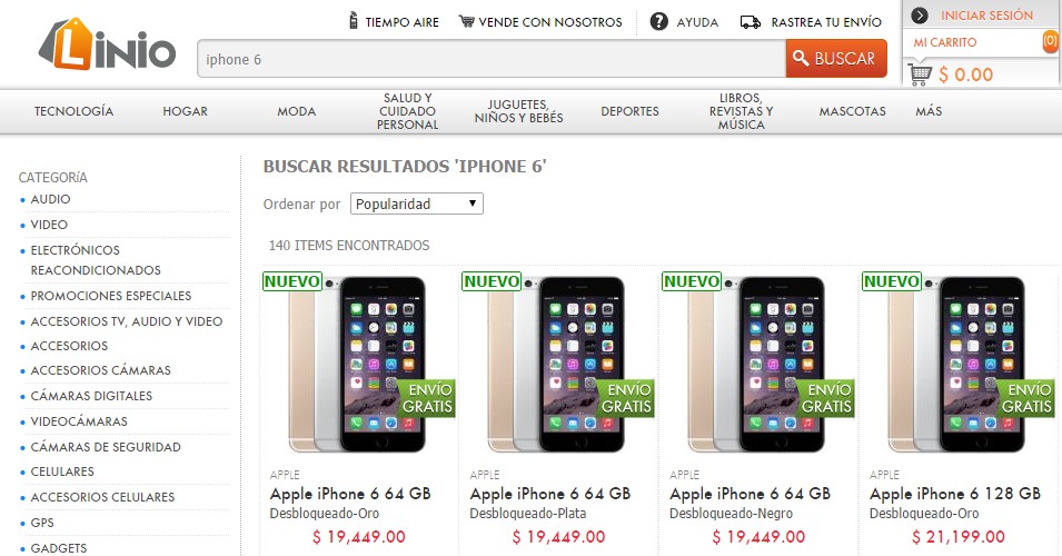 iphone 6 venta en méxico sitio web