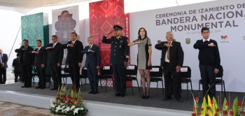 izamiento bandera Salvador Jara Michoacán