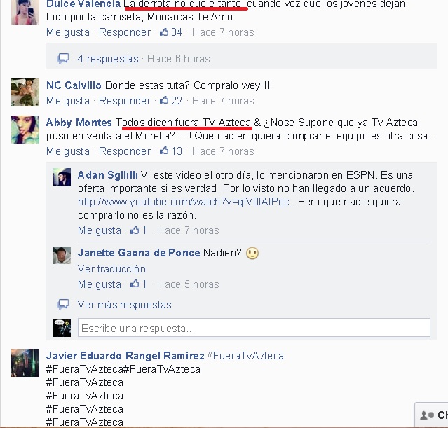 morelia v pumas reacciones fb fuera azteca