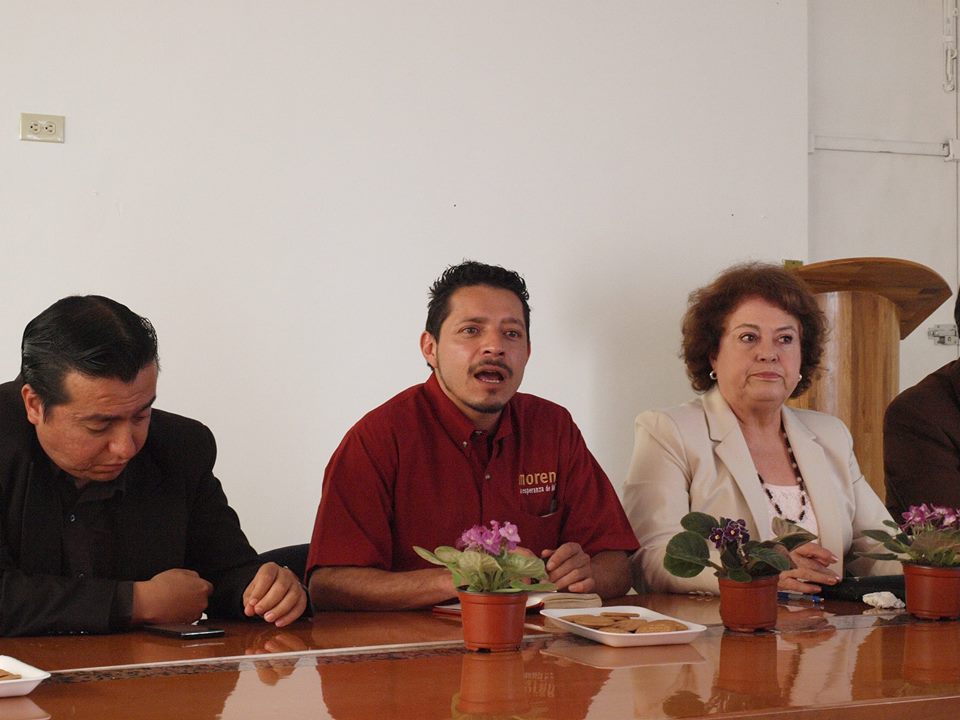 Miguel ángel Sandoval, presidente estatal de Morena /Foto: @michangoonga