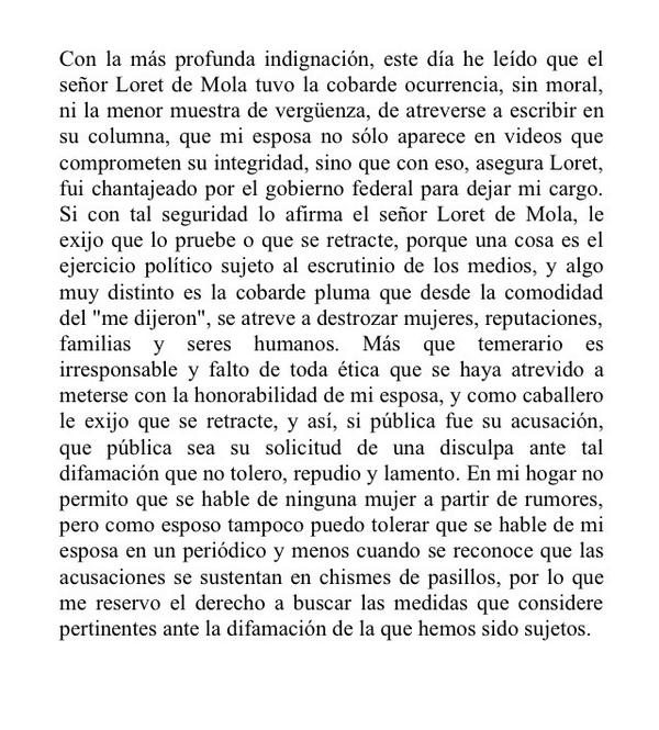 respuesta de fausto vallejo a loret de mola