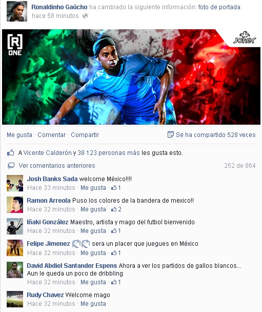 ronaldinho queretaro portada fb