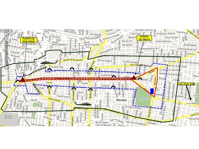 rutas de acceso morelia grito de independencia