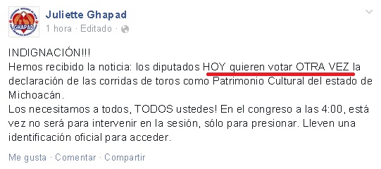 tauromaquia manifestación convocatoria vs congreso