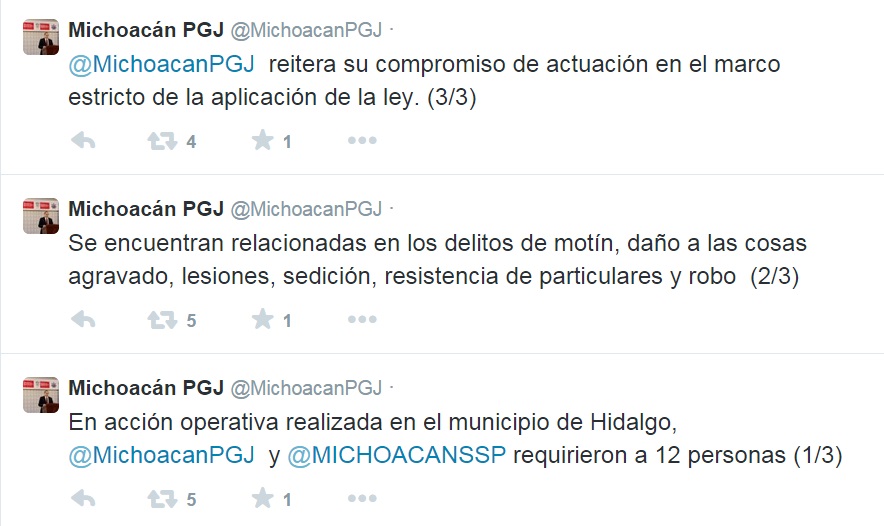 tuit PGJE requiere a 12 en Cd. Hidalgo