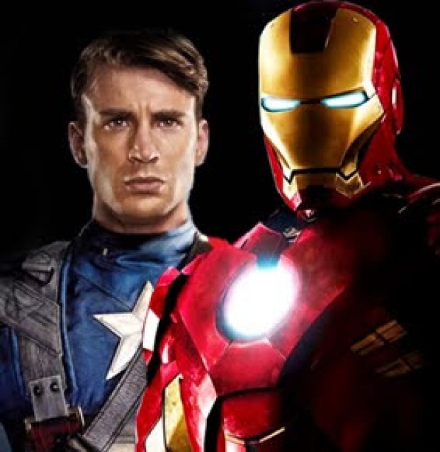 Iron Man y capitán América