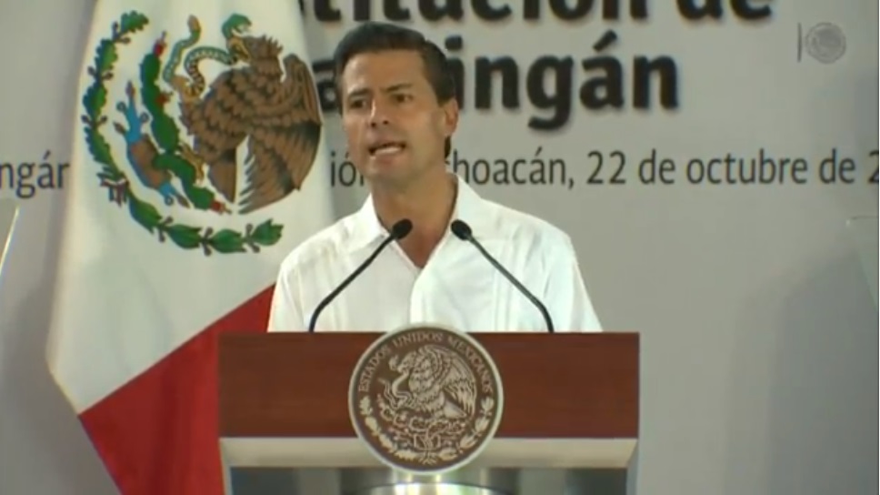 Peña Nieto en Apatzingán discurso 2014