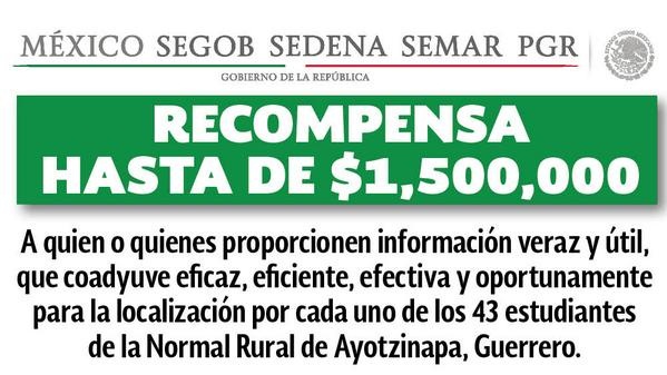 Recompensa PGR normalistas