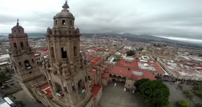 catedral de morelia drone