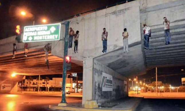 colgados ejecutados narcos
