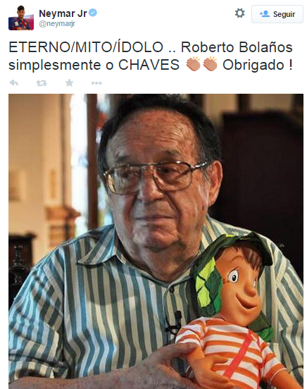 Chespirito, ídolo de Neymar