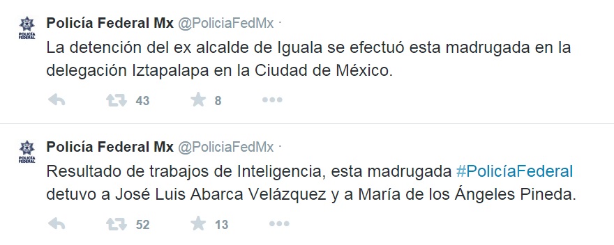 Policía Federal confirma detención de José Luis Abarca y esposa Twitter