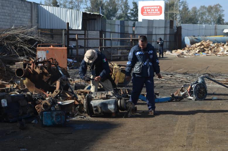 Realiza PGJE cateo en empresa recicladora