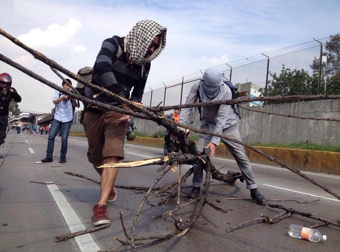 anarquistas manifestación aeropuerto de la Ciudad de México