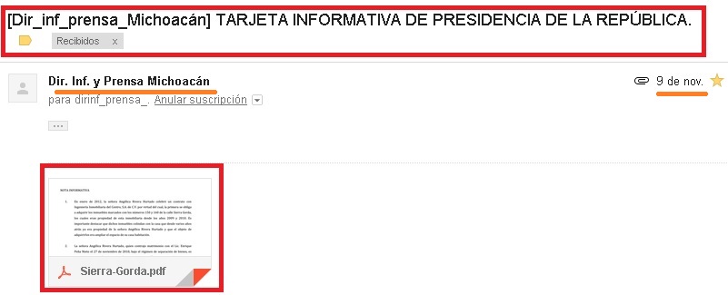 angélica rivera nota informativa gobierno de michoacán correo
