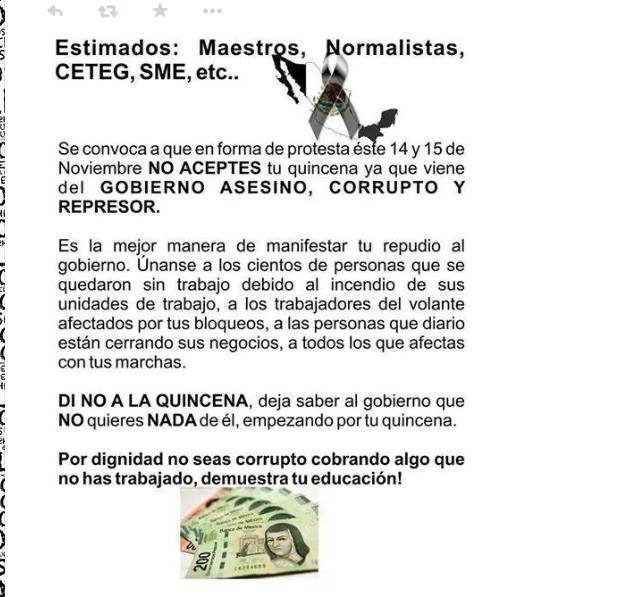 carta a normalistas maestros chairos