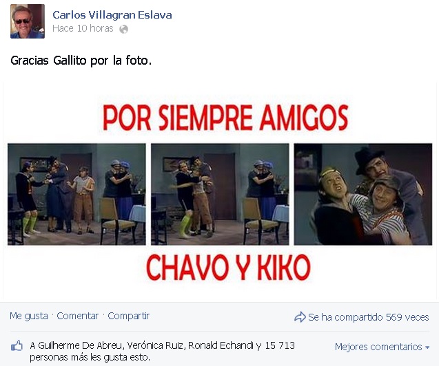 chespirito kiko ultimo post fb