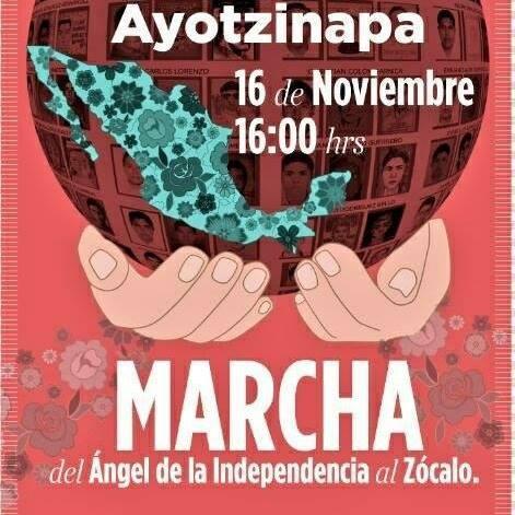marcha ayotzinapa 16 de noviembre